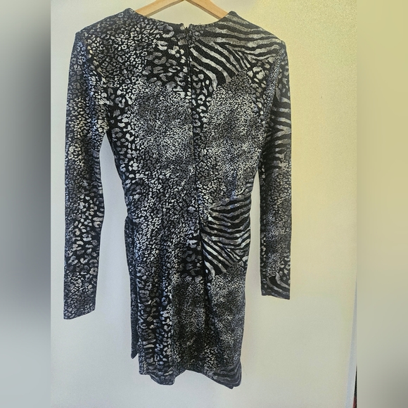 AQUA LuxeMetallic Mixed Animal-Print Dress - Picture 5 of 6